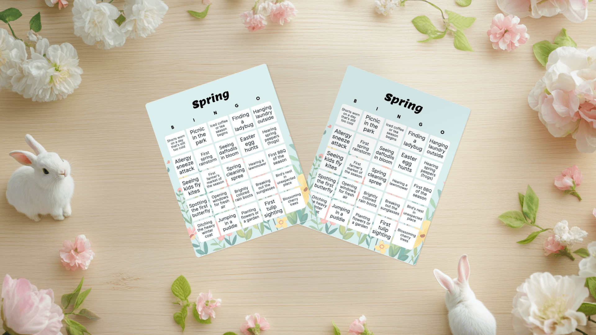spring bingo cards