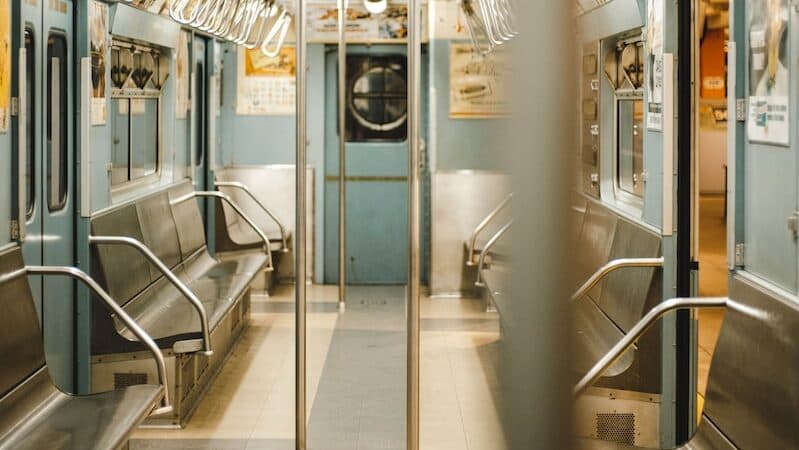 inside train with no people