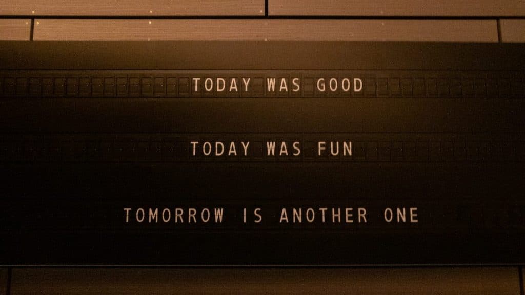 black and white quote-printed signage