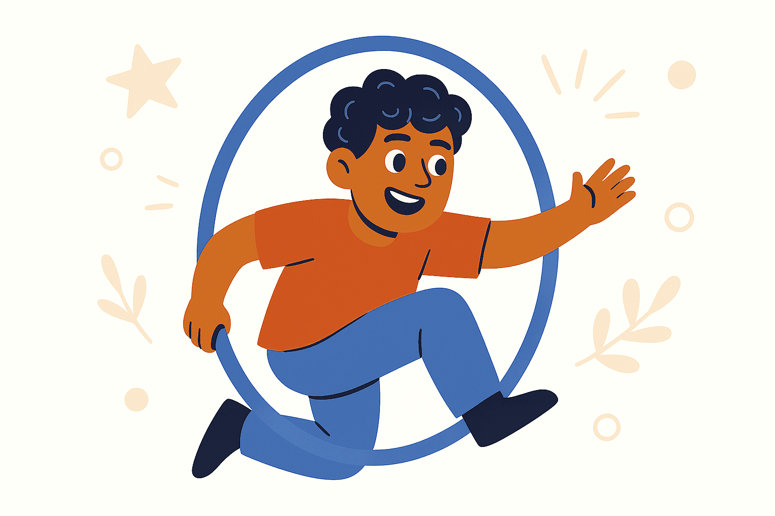 jumping through hoop